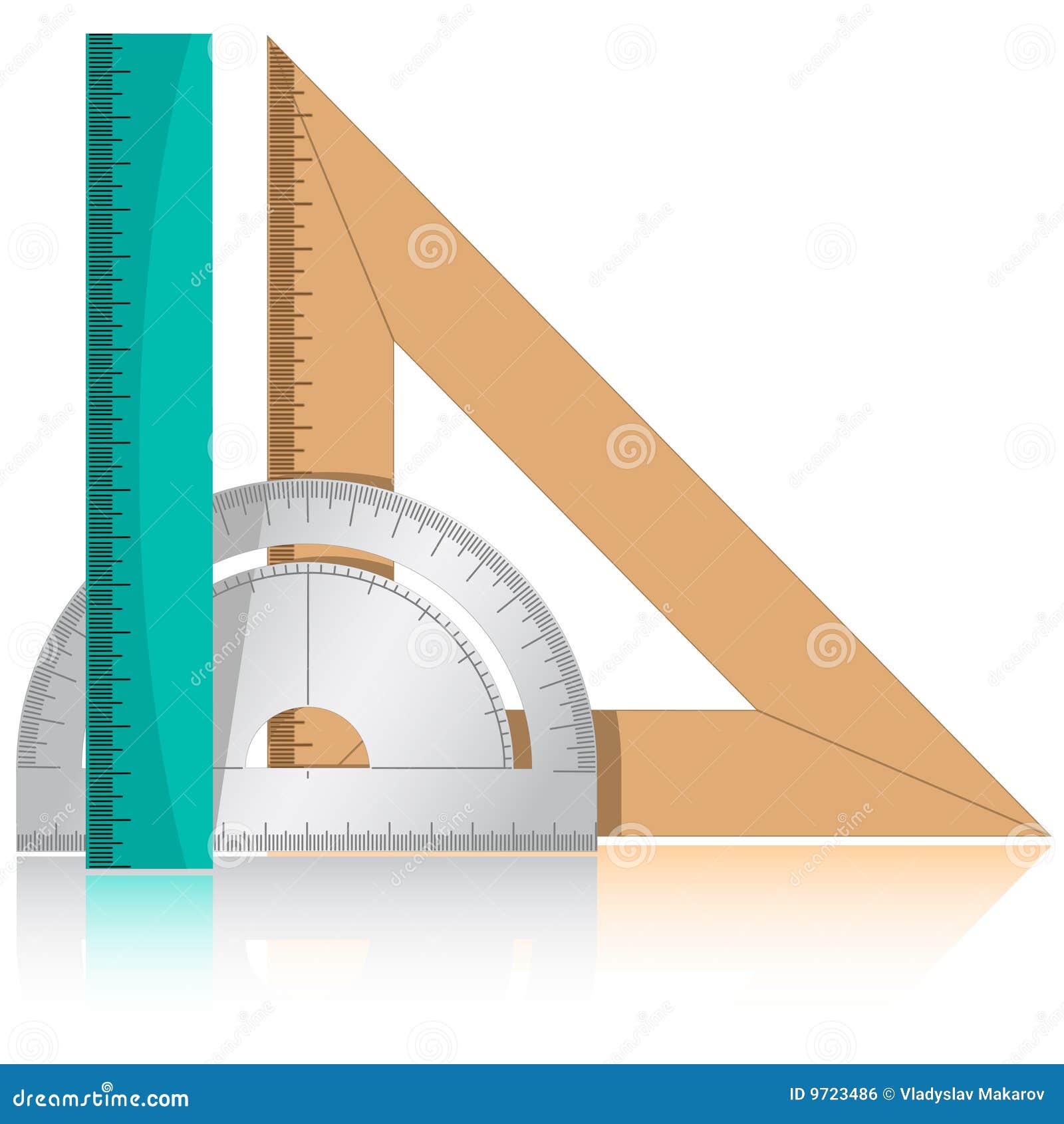 protractor and rulers