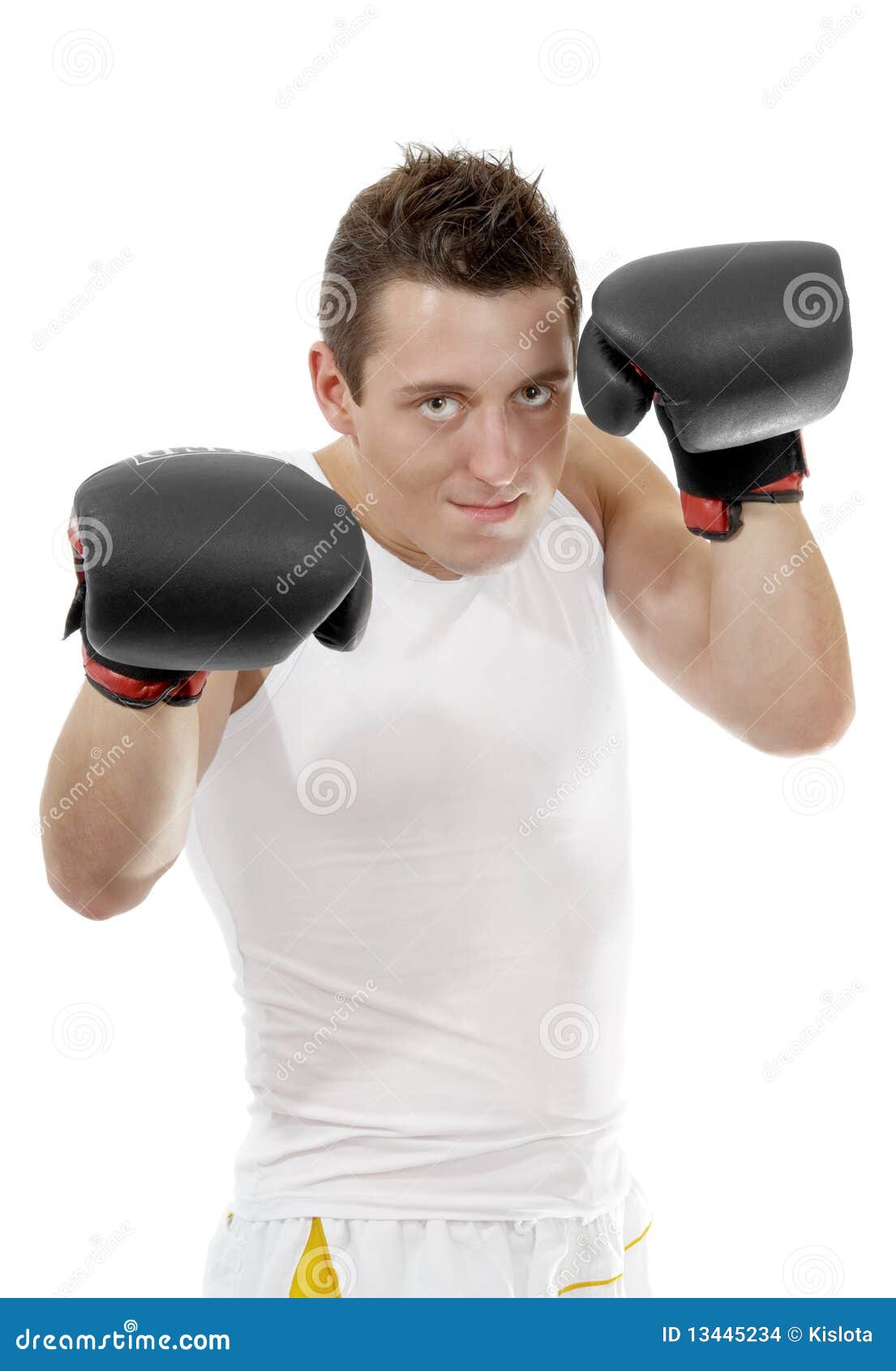 Proud Boxer with Boxing Gloves after Fight Stock Photo - Image of ...