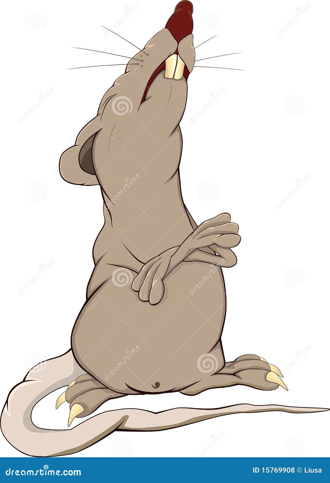 proud cartoon rat