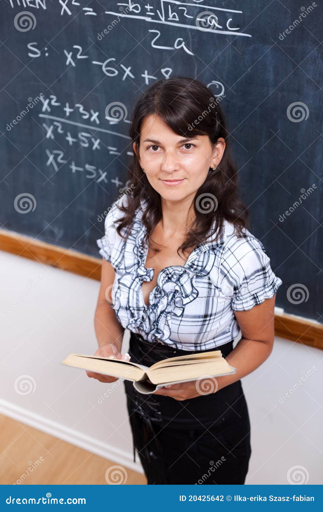 Math Teacher At Desk Stock Image 78731185