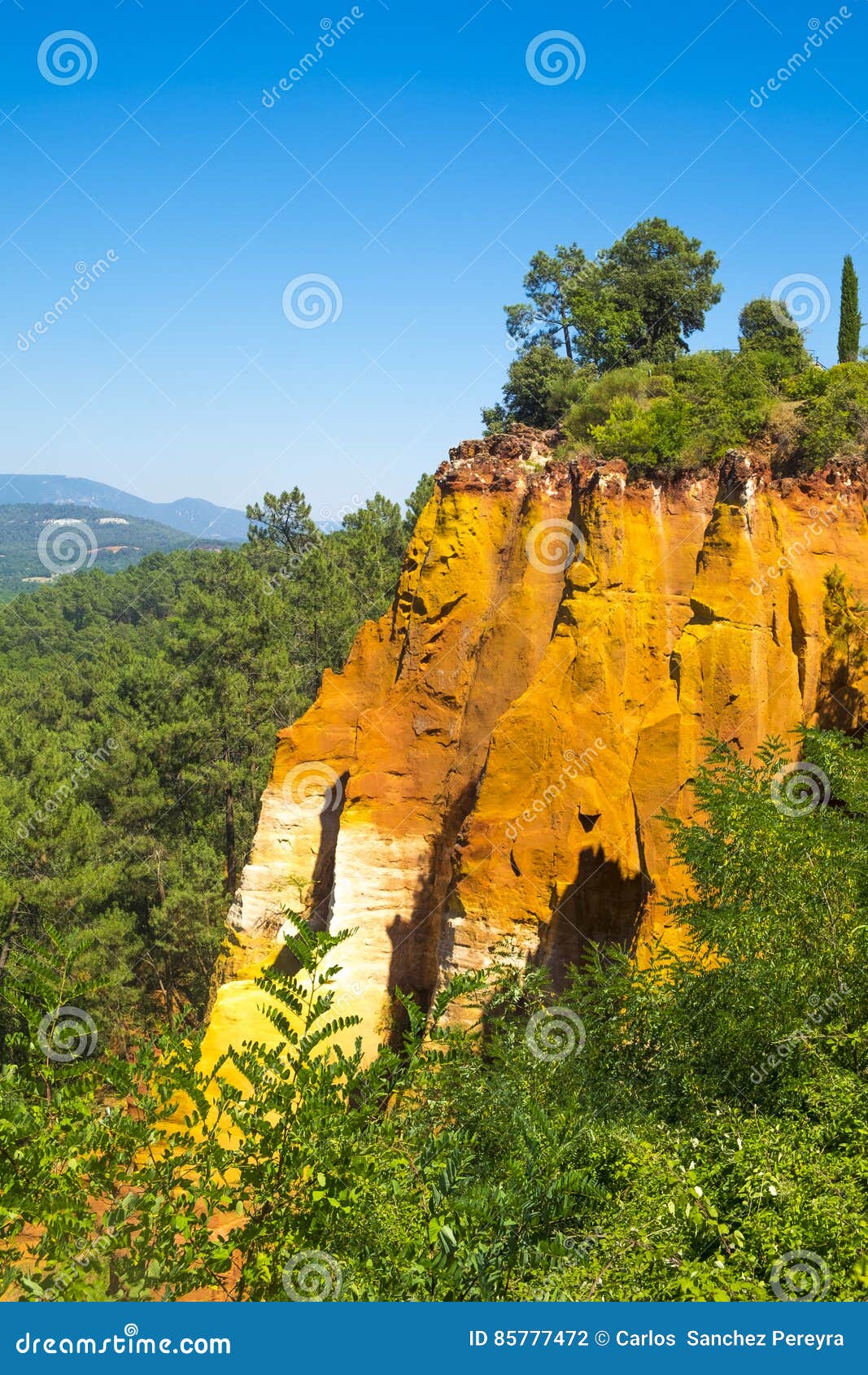 provence: ochre rocks or carriere d`ocre