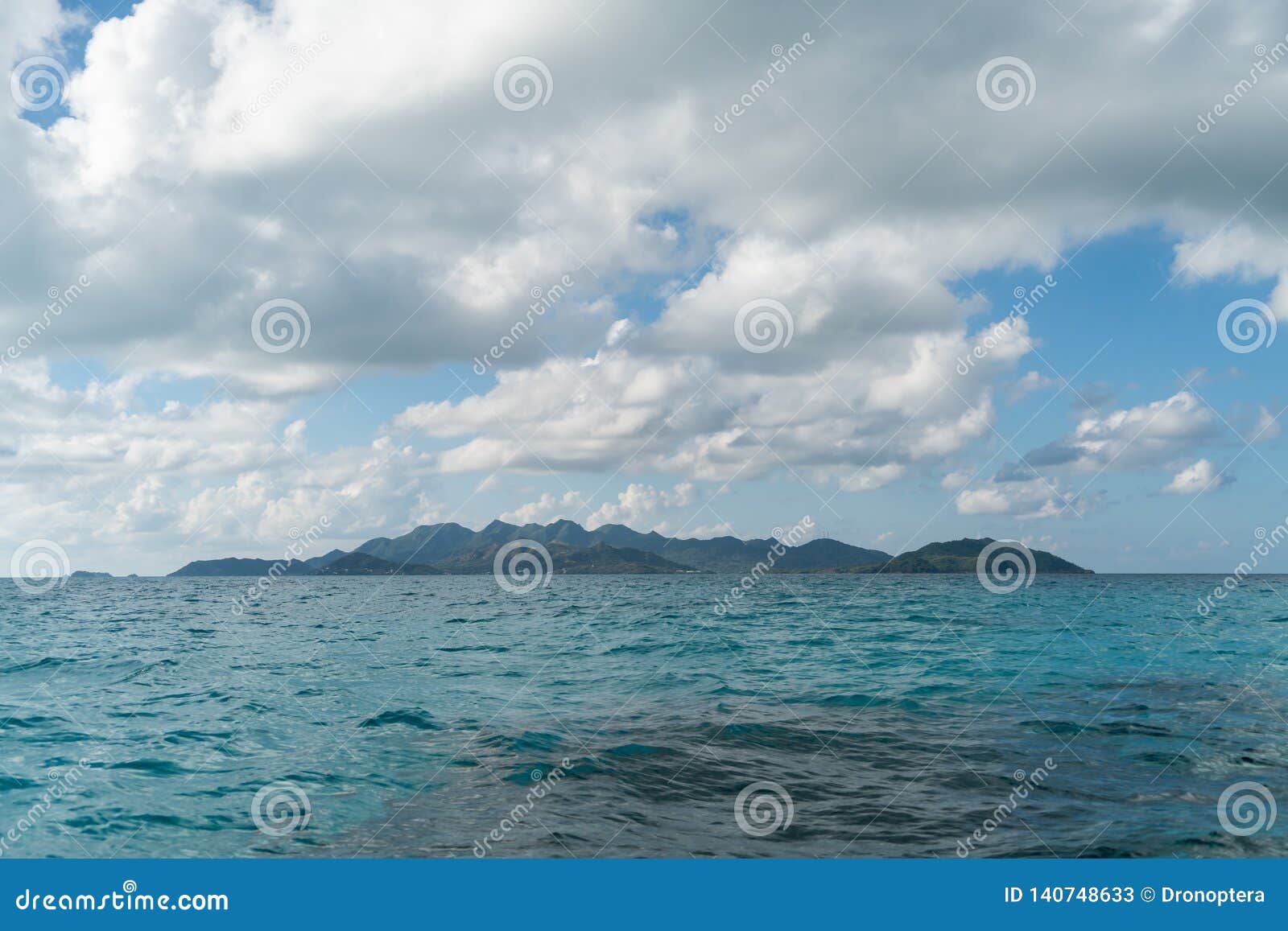Providencia Island Seen With Cloudy Blue Sky And Blue Water Stock Image Image Of Travel