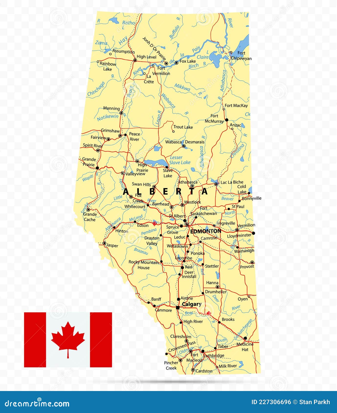 province of alberta map