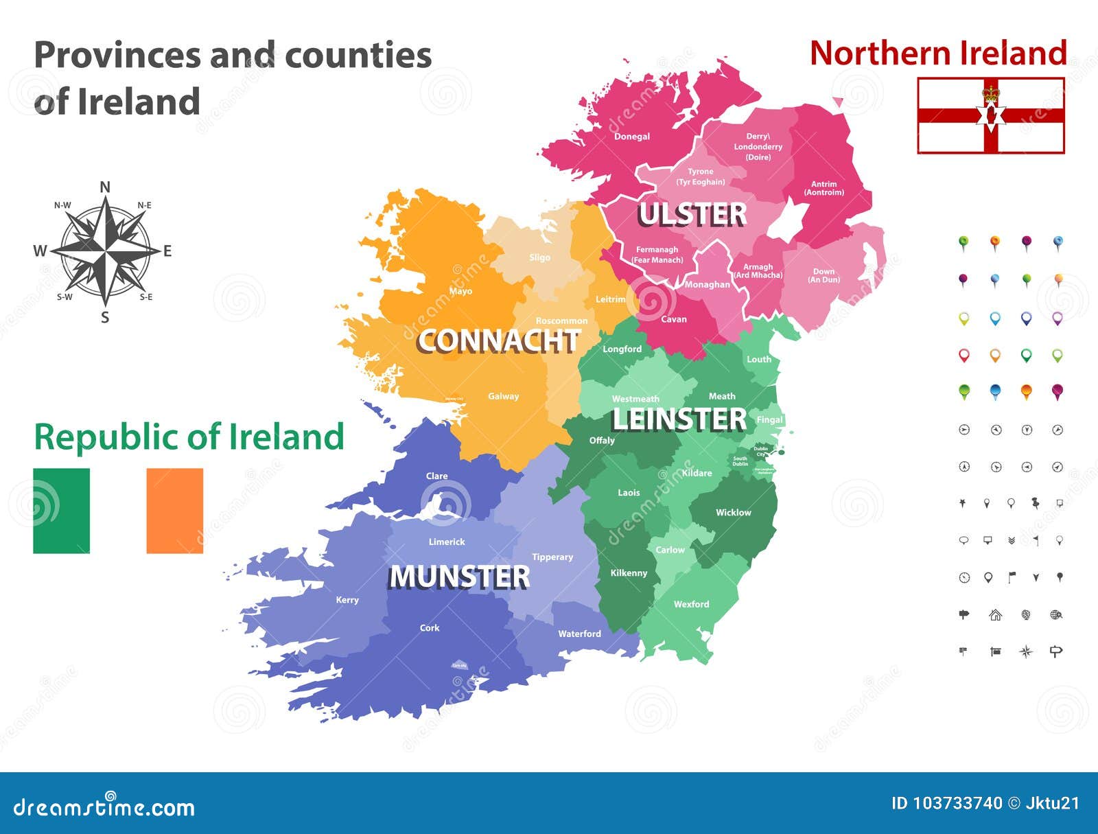 Provinces Et Comtes De Carte De Vecteur De L Irlande Illustration De Vecteur Illustration Du Irlande Vecteur Provinces Et Comtes De Carte De Vecteur De L Irlande Illustration De Vecteur Illustration Du Irlande Vecteur