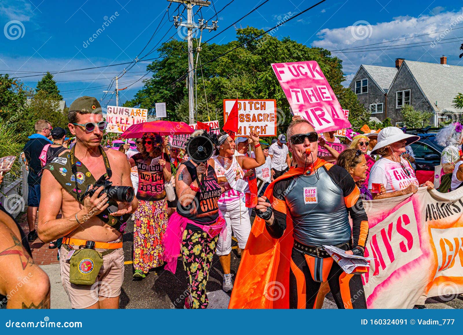 Provincetown, Massachusetts US August 22, 2019 People Walking in the