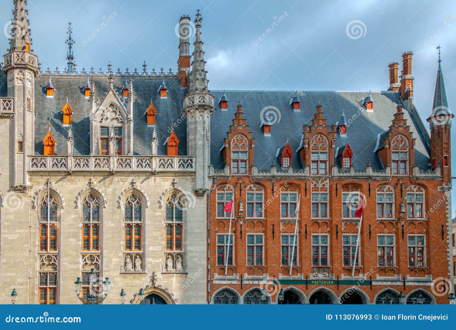 Provinciaal Hof and Local Post Building in Bruges Editorial Stock Photo ...