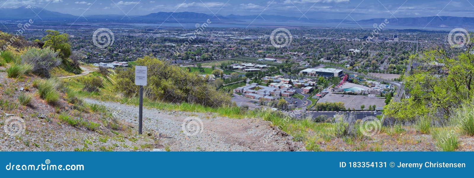 provo landscape and utah lake views from the bonneville shoreline trail bst and they trail, which follows the eastern shoreline