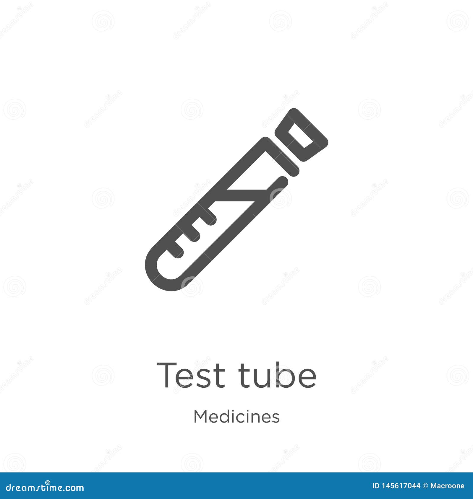 test tube icon vector from medicines collection. Thin line test tube outline icon vector illustration. Outline, thin line test. test tube icon. Element of medicines collection for mobile concept and web apps icon. Outline, thin line test tube icon for website design and mobile, app development