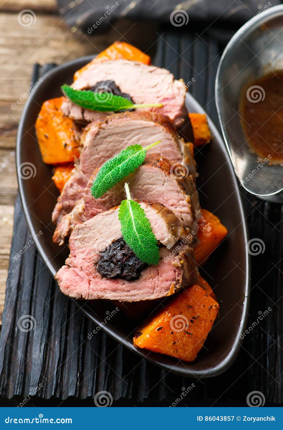 PruneStuffed Pork Fillet.selective Focus Stock Image Image of spices