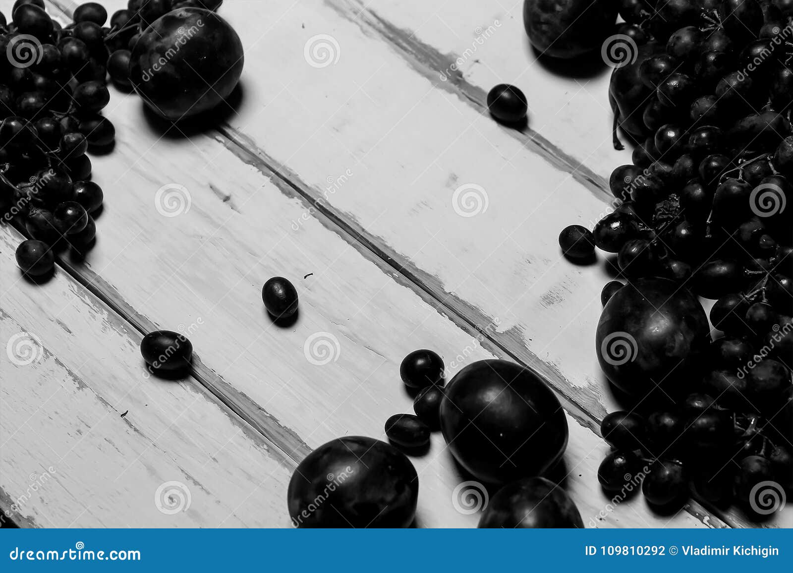 Prunes and Grapes on the Table Stock Photo Image of grape, group 109810292