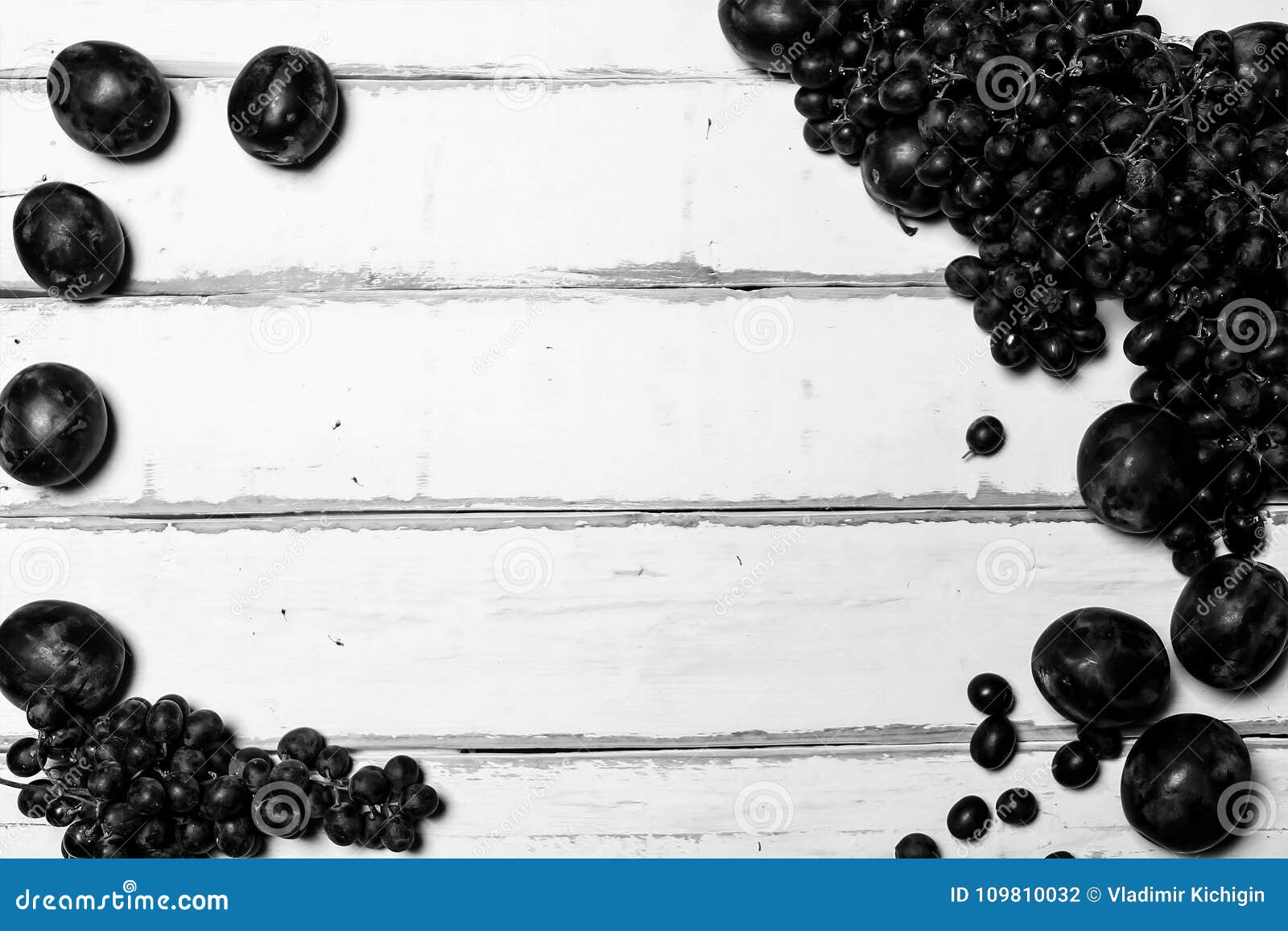 Prunes and Grapes on the Table Stock Photo Image of healthy, bunch 109810032