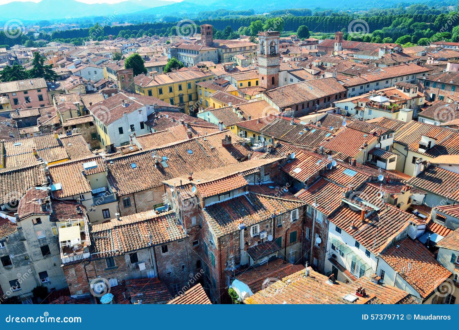 Przelotne spojrzenie w Lucca, Tuscany, Włochy