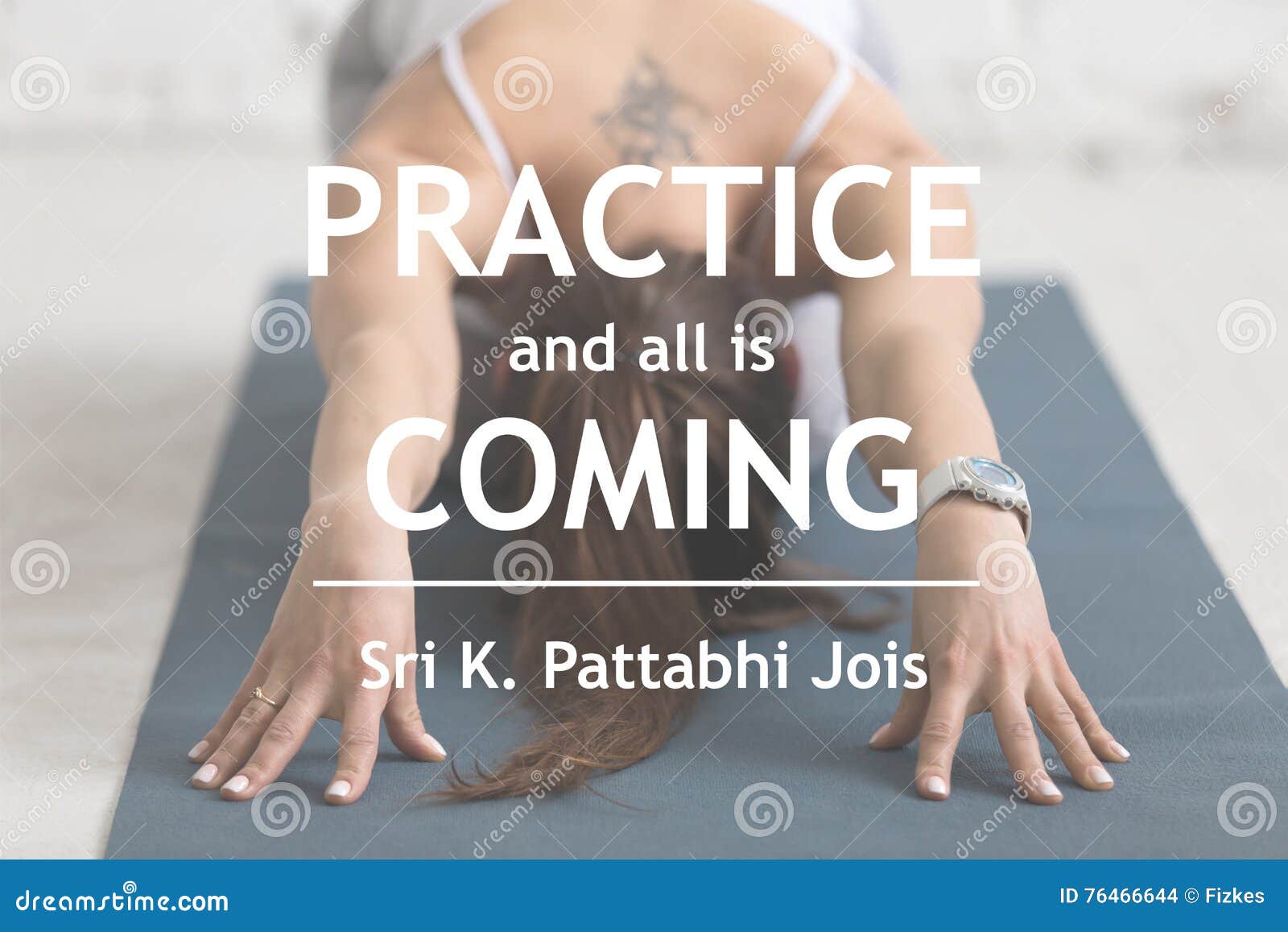 A Prática E Tudo Estão Vindo Sri K Pattabhi Jois Foto de