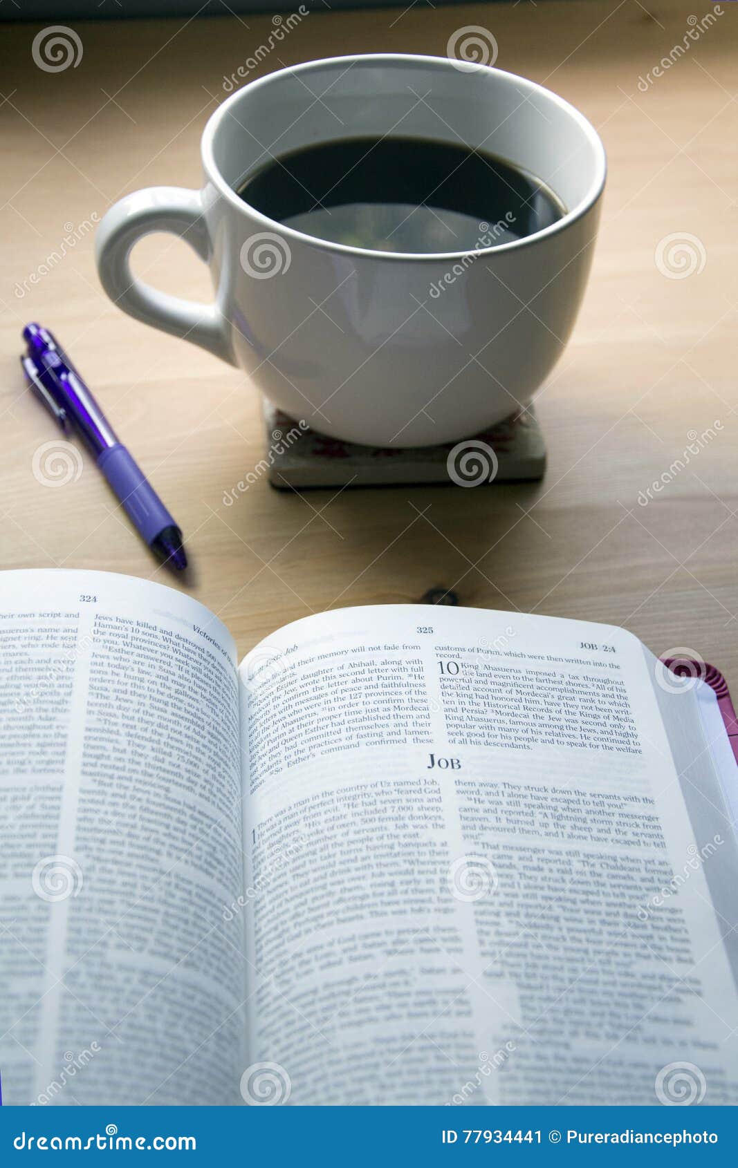 Psalms Bible Study with Pen and Coffee Stock Image Image of jesus