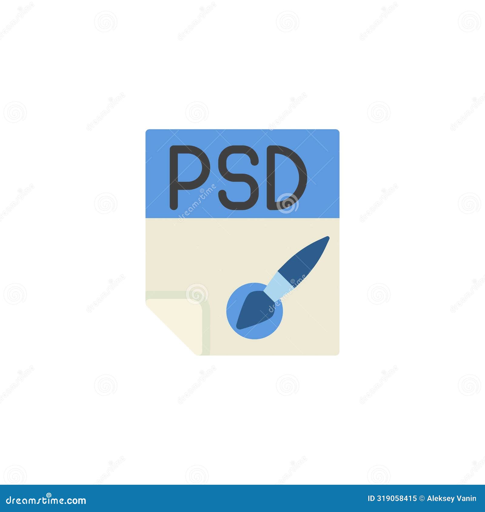 Eps file flat vector icon symbol of encapsulated postscript vector