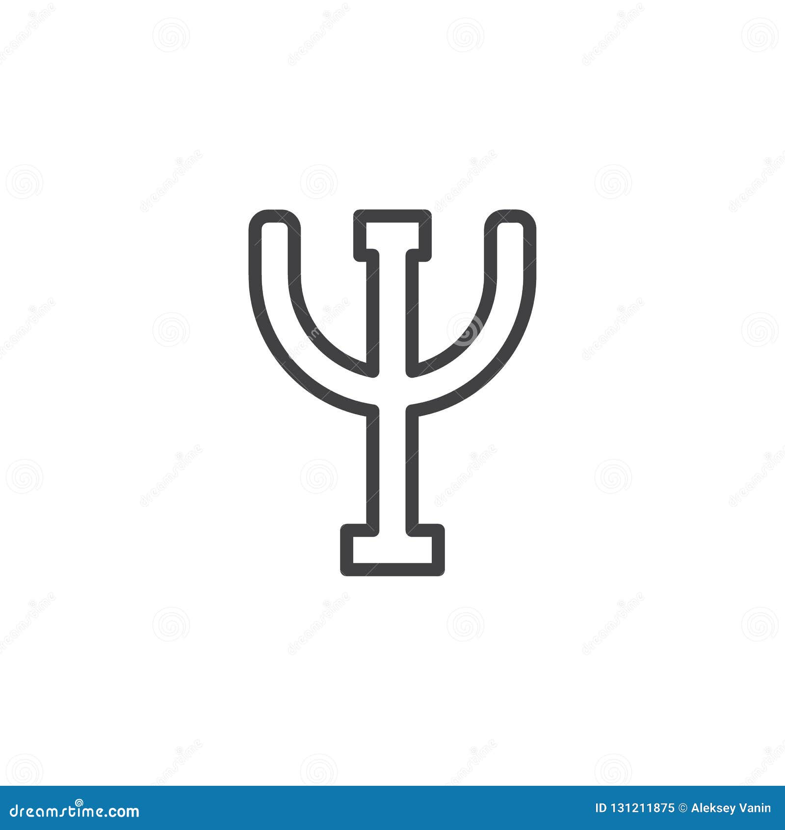 psi letter outline icon