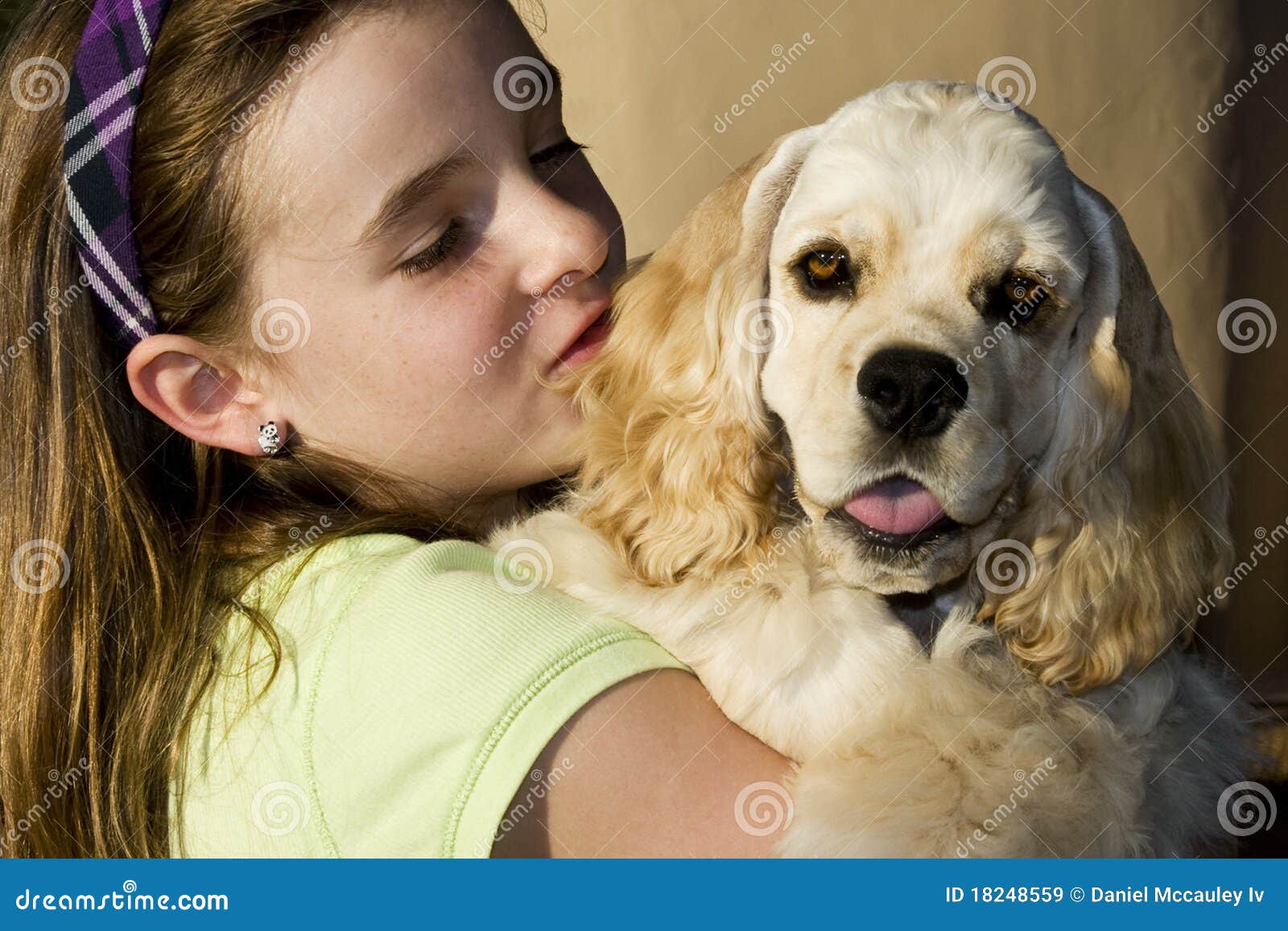 Girl two dog