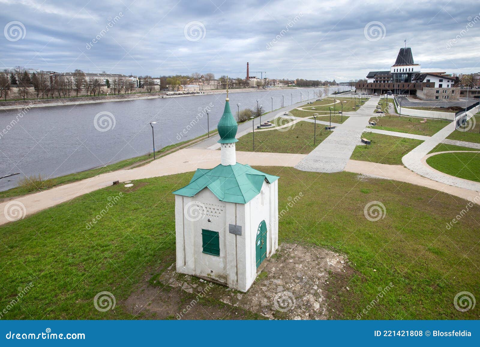 chapel of anastasia the roman woman in pskov city, russia