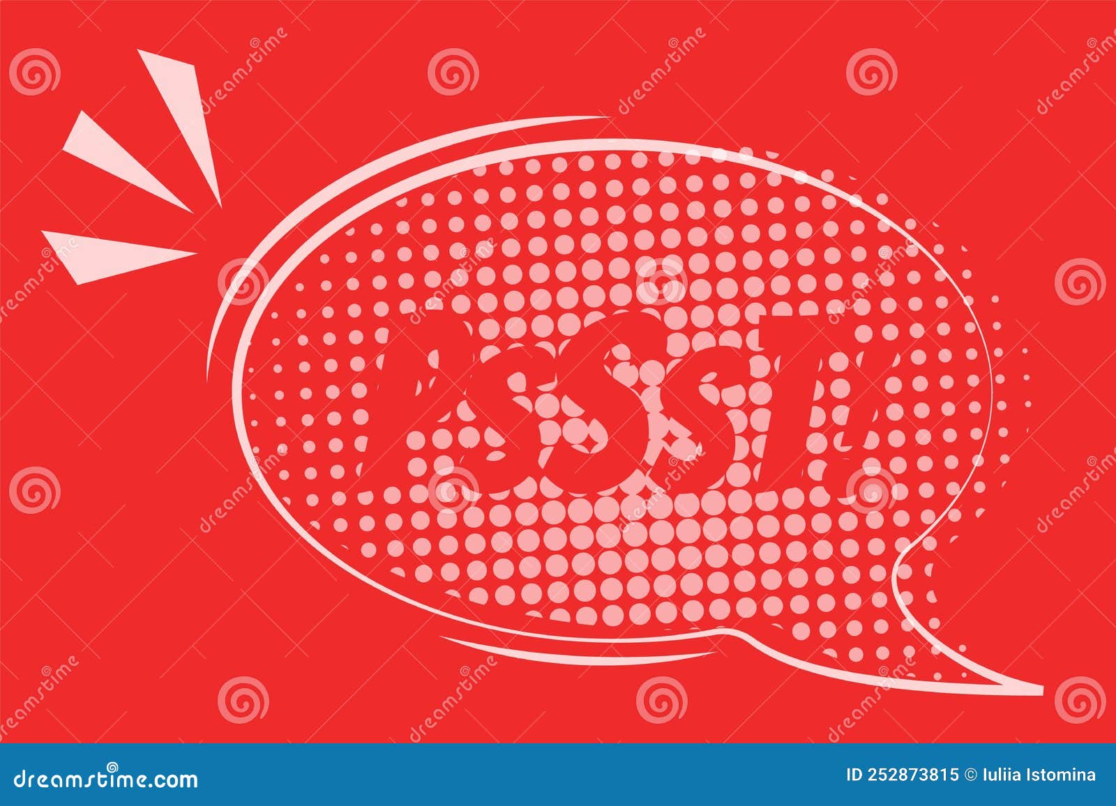 Psst Word Comic Speech Bubble Text Sound Effects Stock Vector