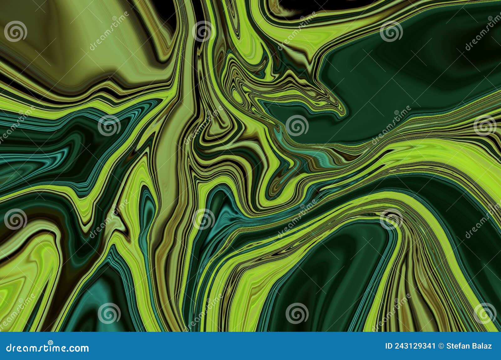 Psychedelic Green Colour Trippy Abstract Art Background Design. Trendy Dark  Green Marble Style. Ideal for Web, Advertisement,print Stock Illustration -  Illustration of liquid, flow: 243129341