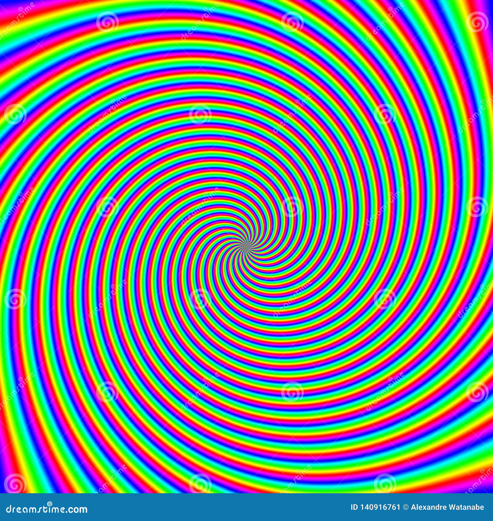 Psychedelic Optical Spin Illusion Background Stock Illustration
