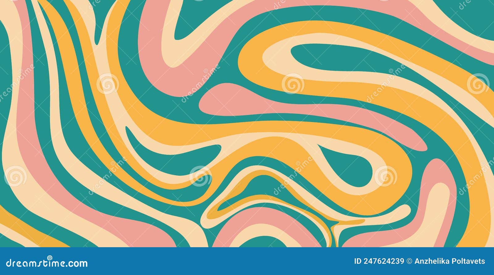 Psychedelic Swirl Groovy Pattern. Psychedelic Retro Wave Wallpaper ...