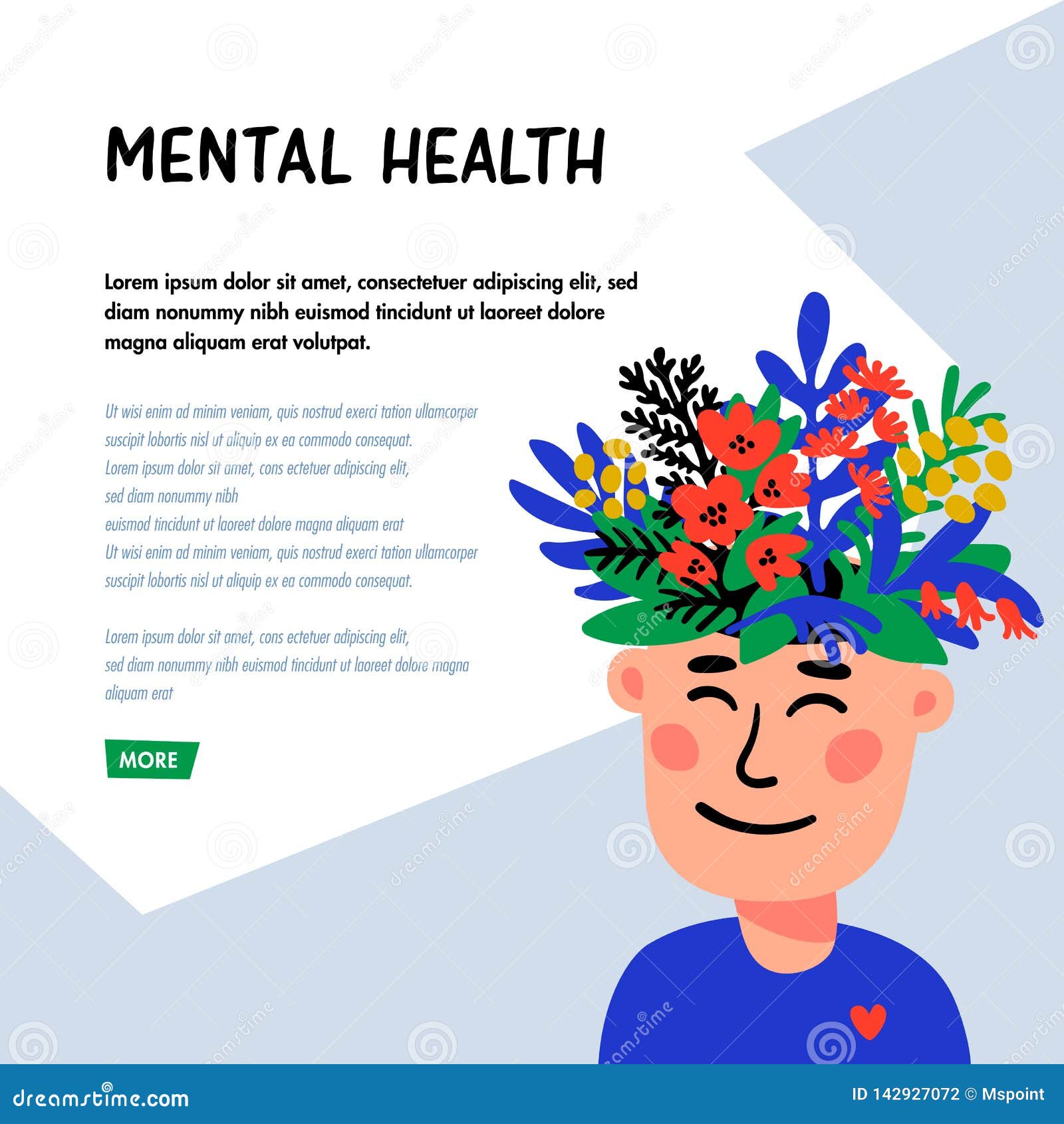 pic Positive Mental Health Illustrations https www dreamstime com psychology mental health man character flower head mental health concept good mood harmony doodle style flat psychology image142927072
