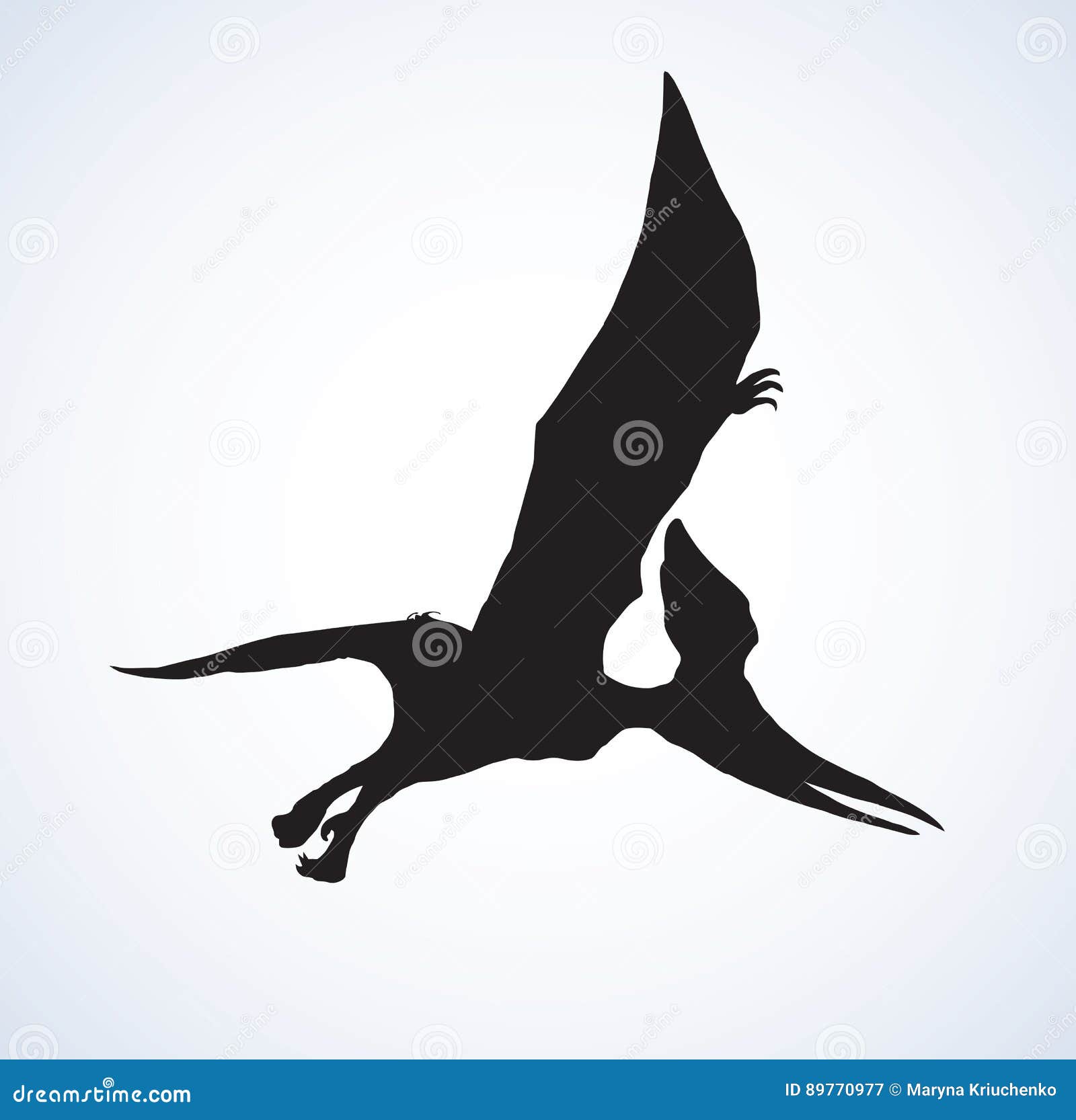 Pteranodon Isolated Flying Pterodactyl Sketch Stock Vector - Illustration  of vector, extinct: 168146560