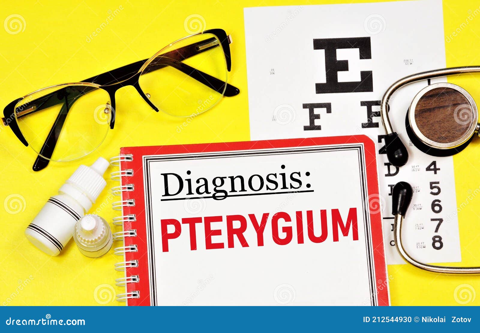 pterygium. a text label to indicate a health condition.