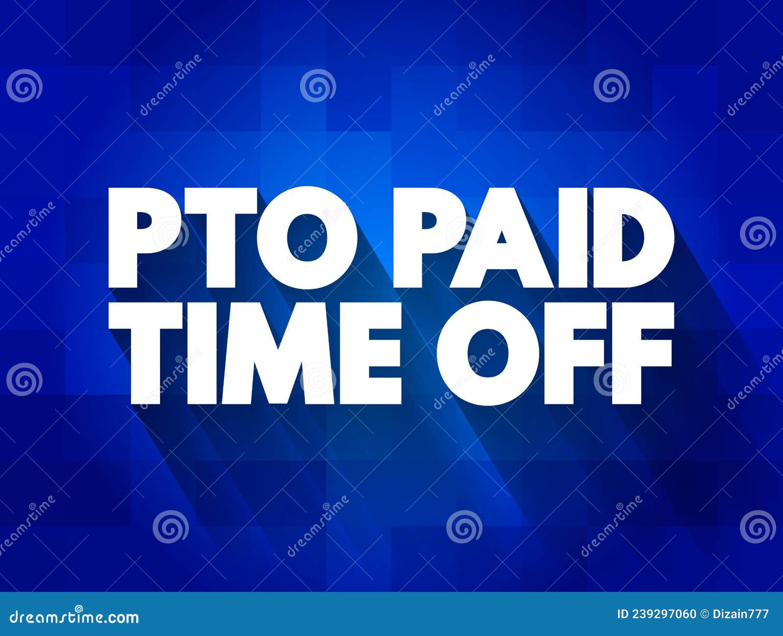PTO Paid Time Off Acronym, Concept Background Stock Illustration