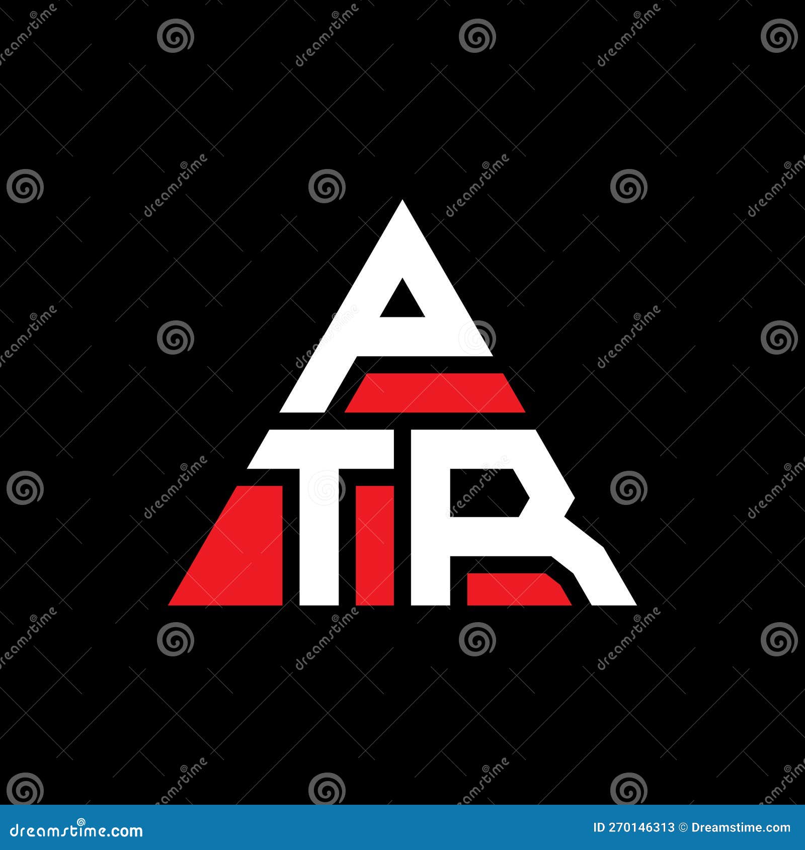 ptr triangle letter logo  with triangle . ptr triangle logo  monogram. ptr triangle  logo template with red