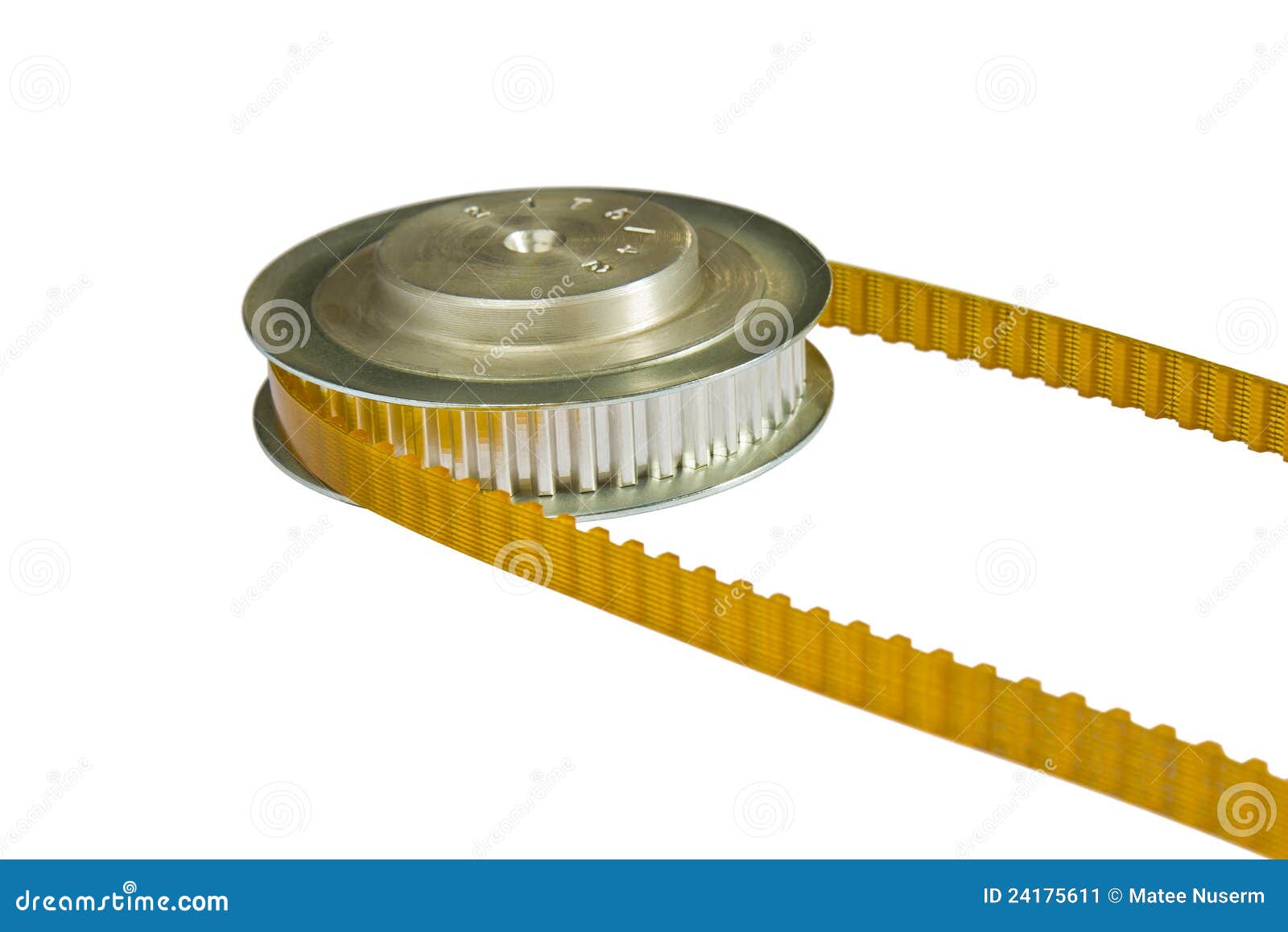 PU timing belt and pulley stock image. Image of machine 24175611