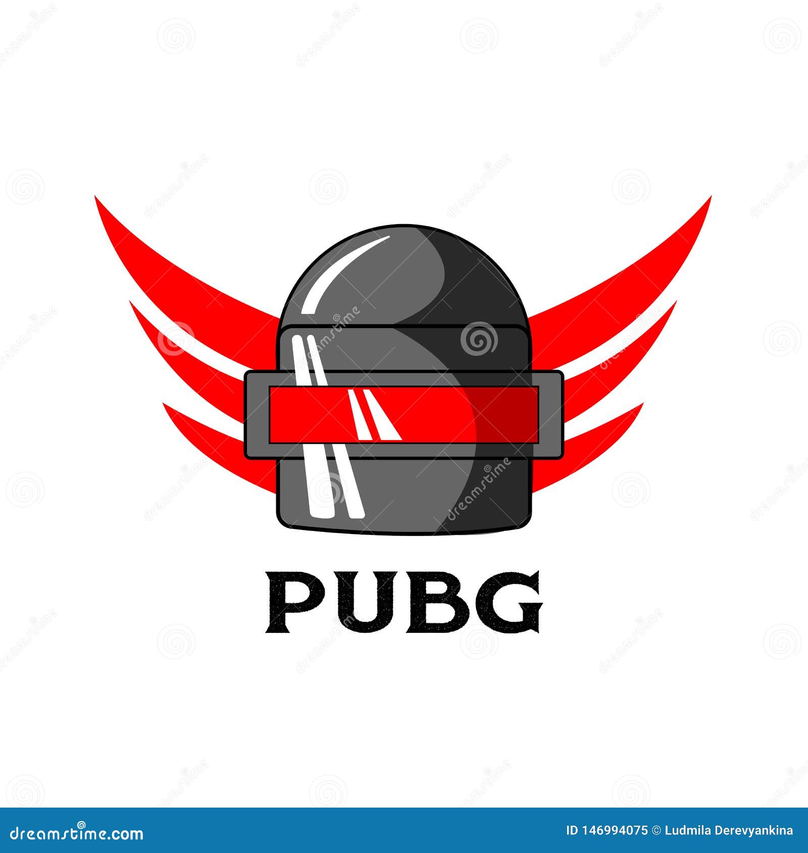 PUBG - PlayerUnknowns Battlegrounds Game. Vector Helmet from  Playerunknown`s Battleground Stock Illustration - Illustration of element,  battlefield: 146994075