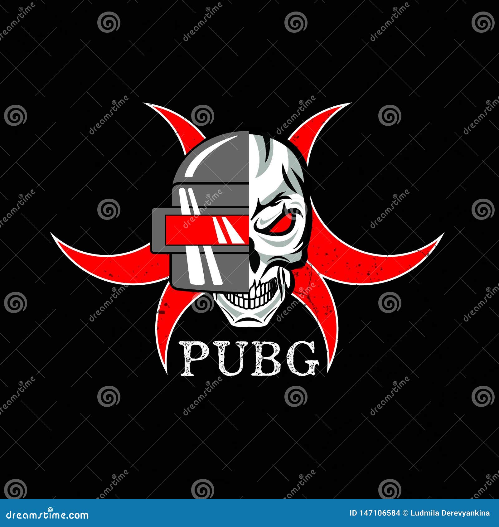 PUBG - PlayerUnknowns Battlegrounds Game. Vector Helmet from  Playerunknown`s Battleground Stock Illustration - Illustration of internet,  army: 147106584