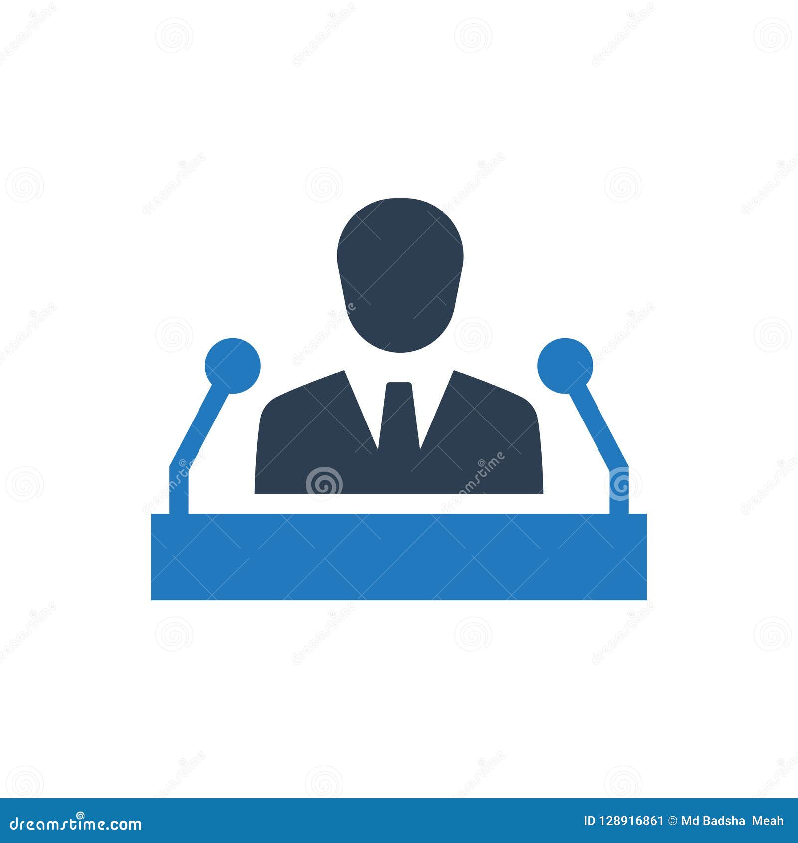 Announcement Icon Vector Female Person Profile Avatar Symbol With Signboard For Advetising