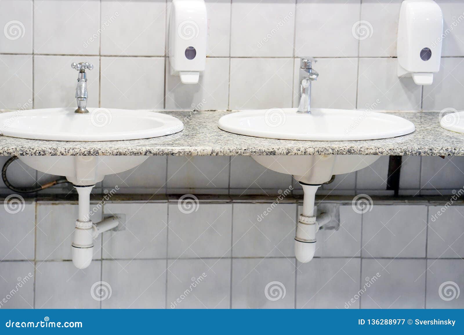 Modern White Bathroom Sink With Faucet Stock Image Image Of Home