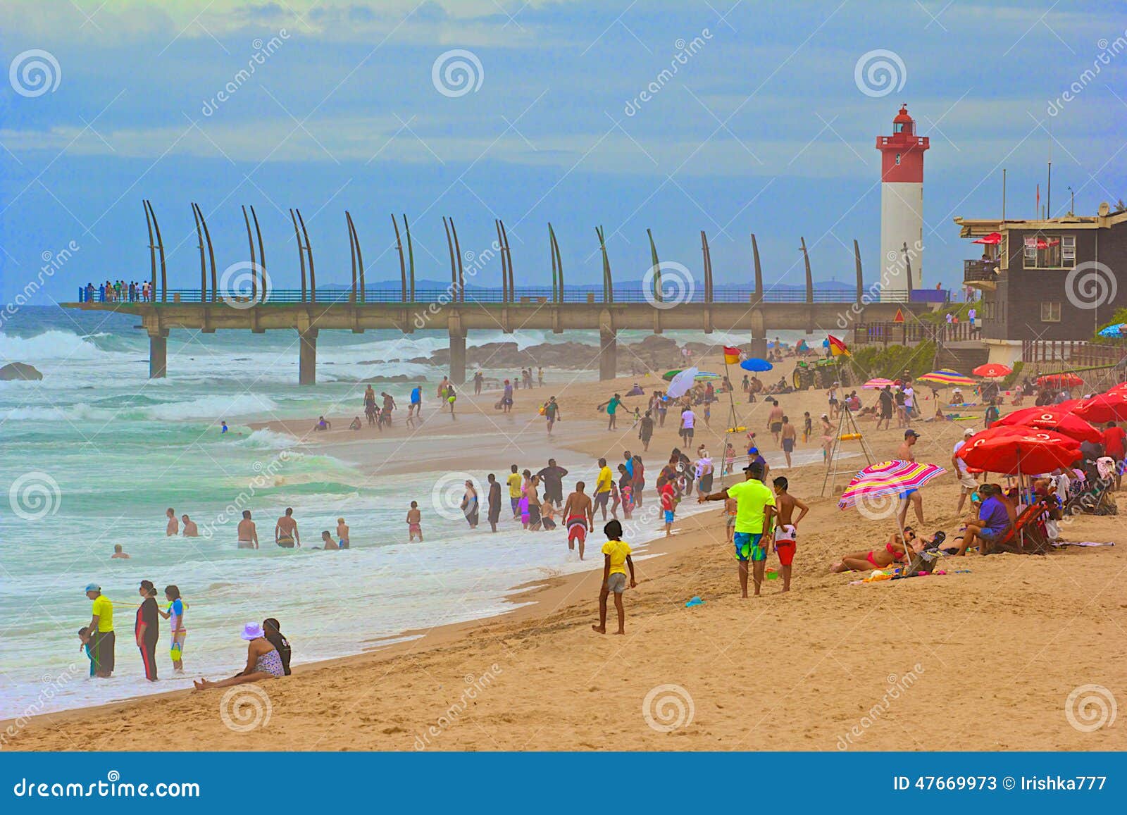 Public Beach In Umhlanga Rocks South Africa Editorial Stock Photo