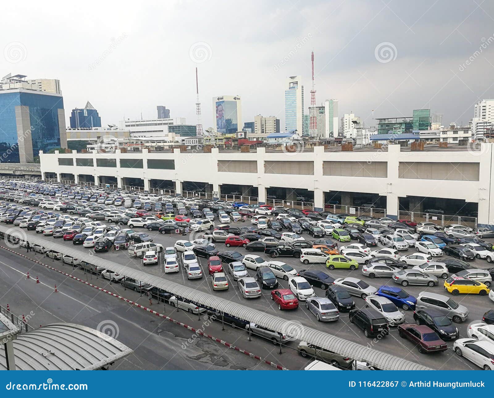 Public Car Park At The Bangkok Editorial Photography Image O