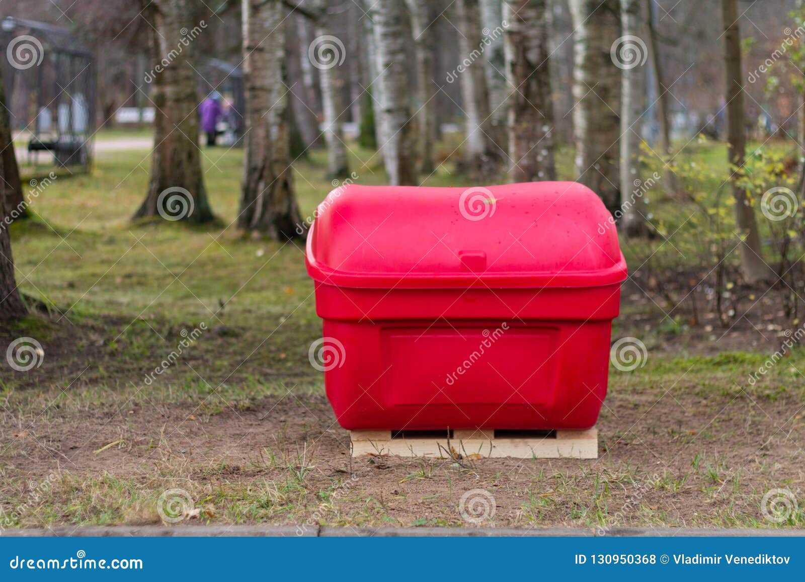Public Garbage Bins in Park Stock Photo Image of public, open 130950368