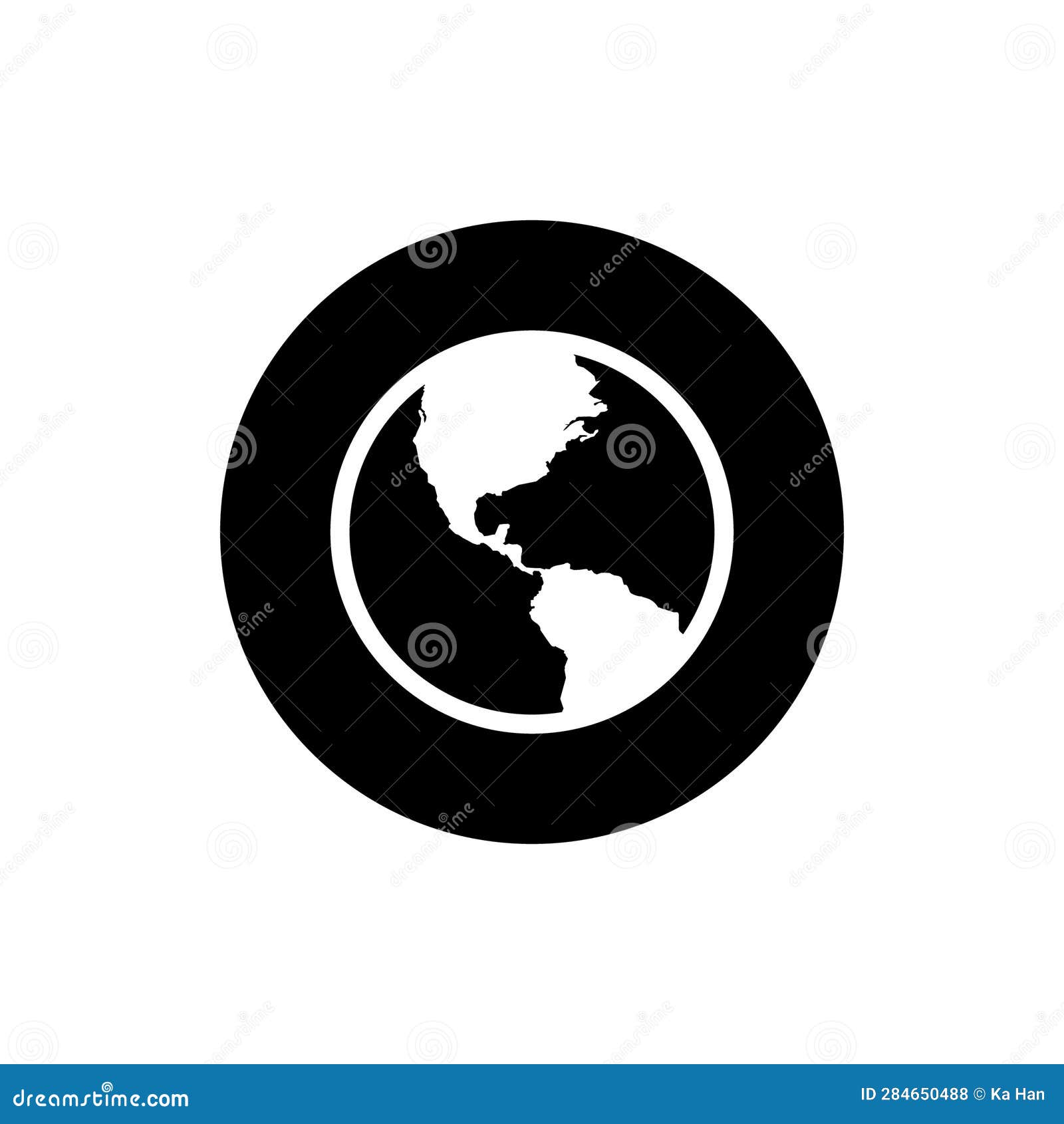 Public Globe Icon Vector. Earth, World in Circle Shape Stock Vector