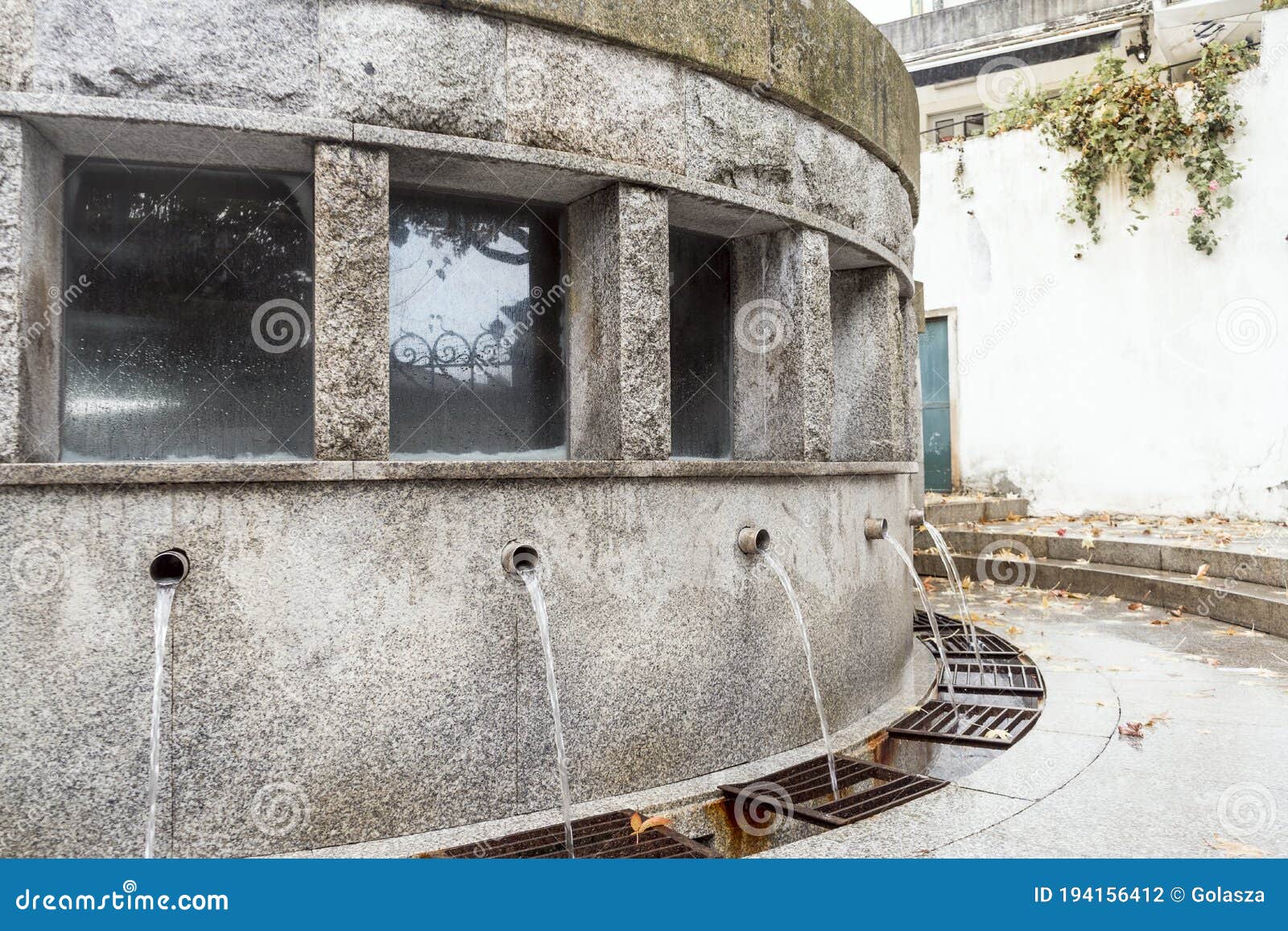 public intake of mineral water in luso, portugal