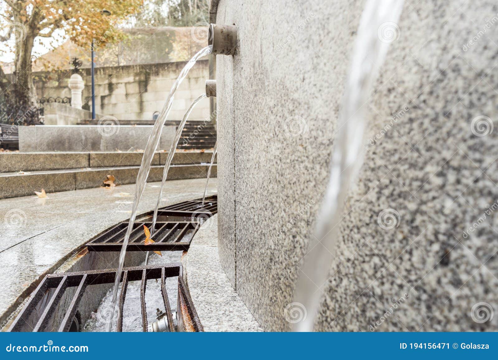 public intake of mineral water in luso, portugal