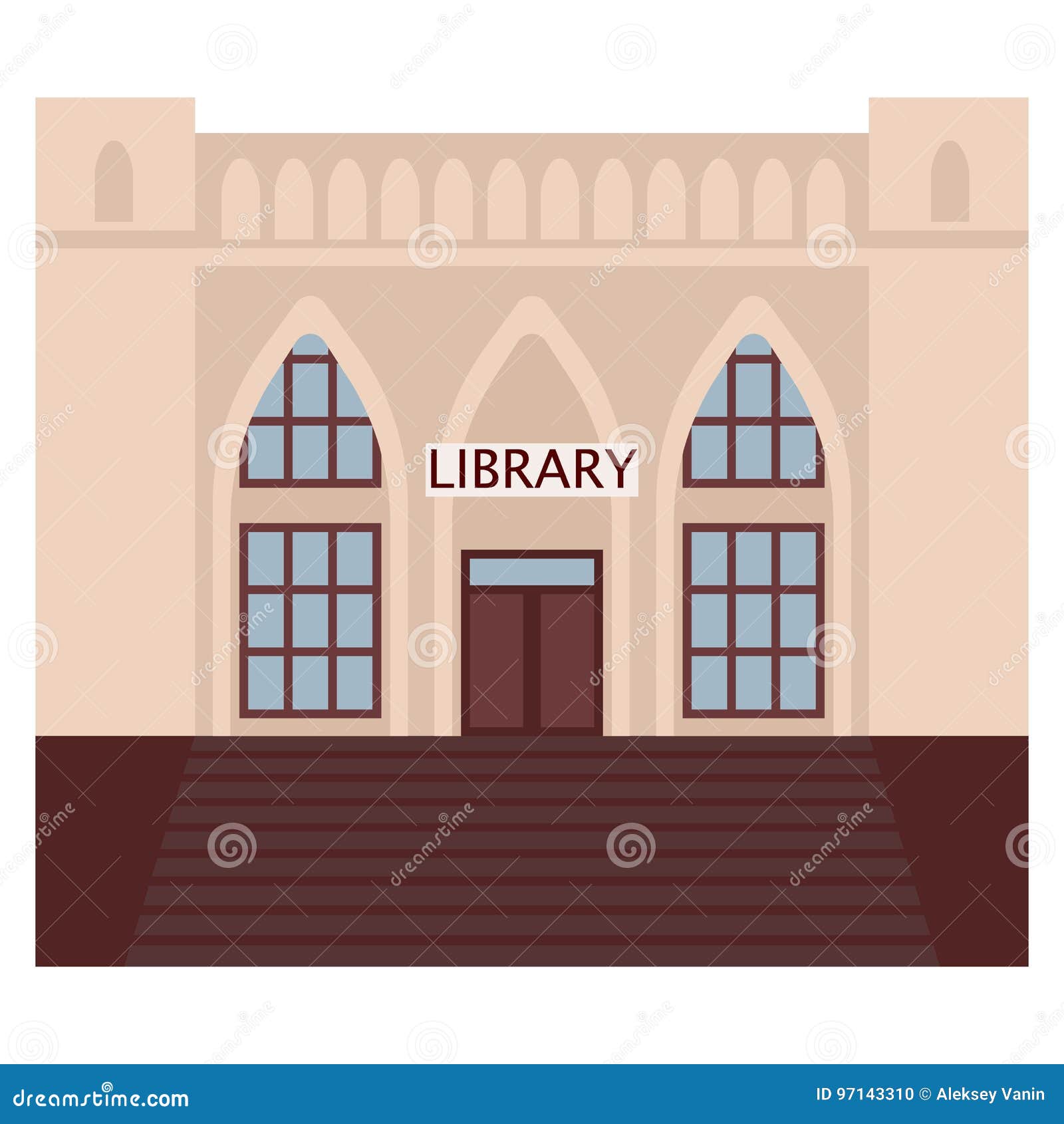 Download Public Library Building Icon, Vector Illustration Stock ...