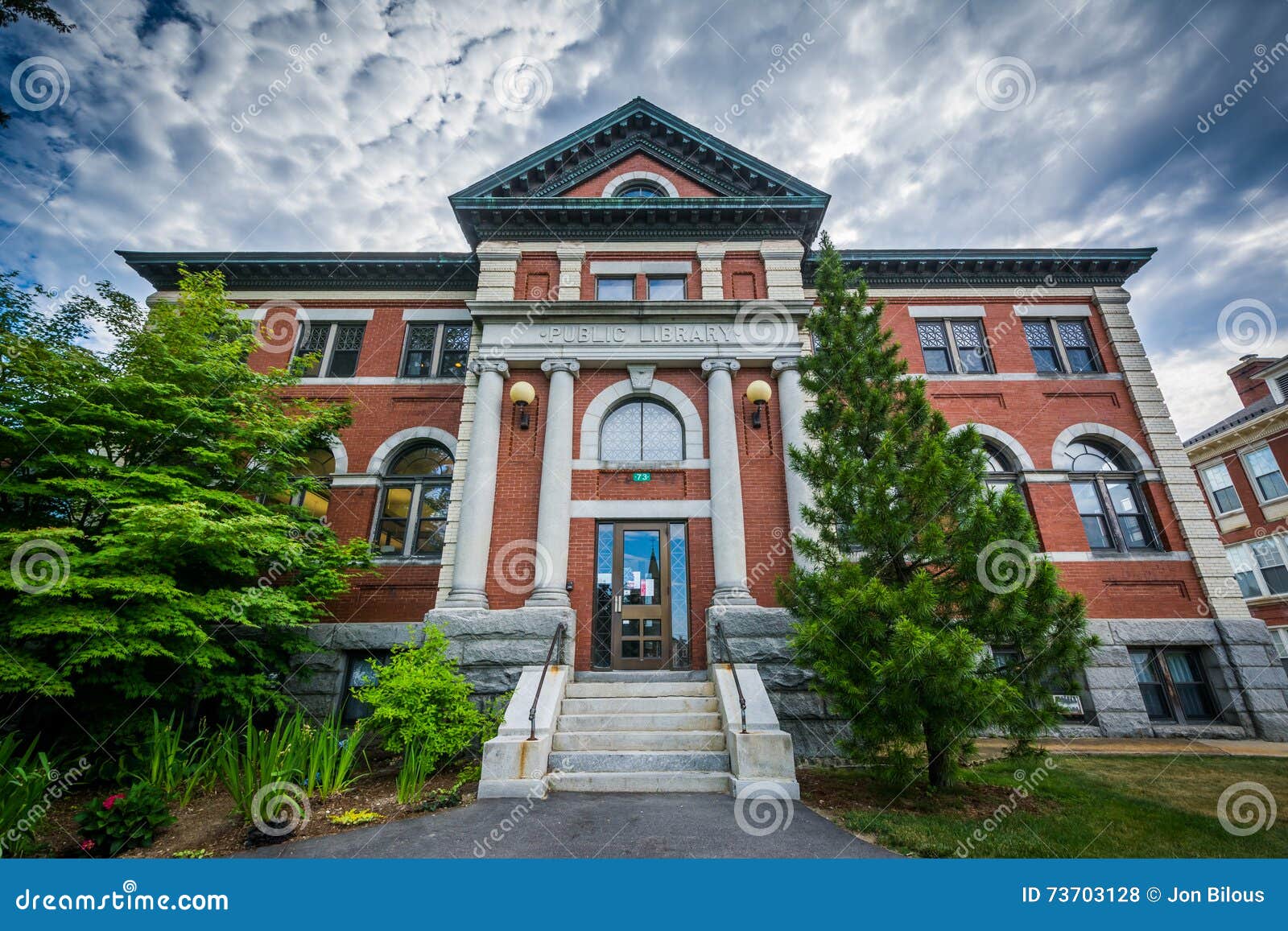 The Public Library, in Dover, New Hampshire. Stock Photo Image of