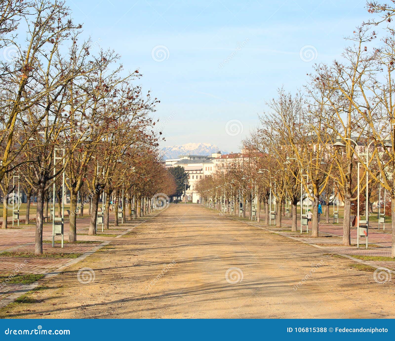 public park called campo marzo in vicenza in northern italy