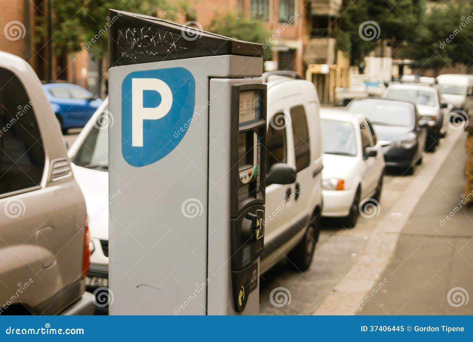 Automated Car Parking Ticket Machines. Editorial Image - Image of