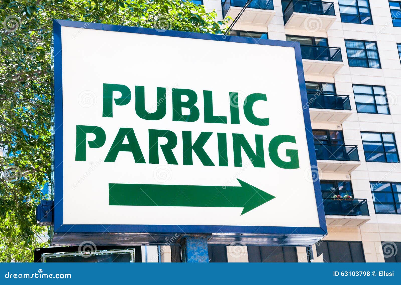 Public parking sign. stock photo. Image of signpost, arrow 63103798
