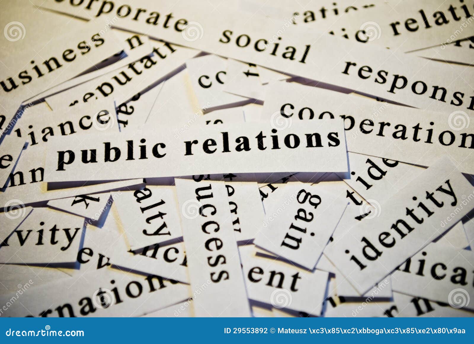 public relations, pr. words related with business