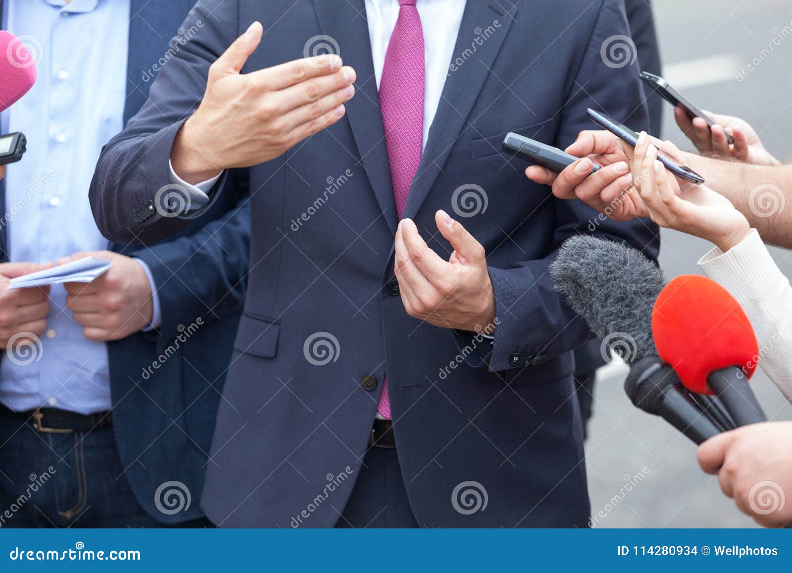 public relations - pr. media interview.