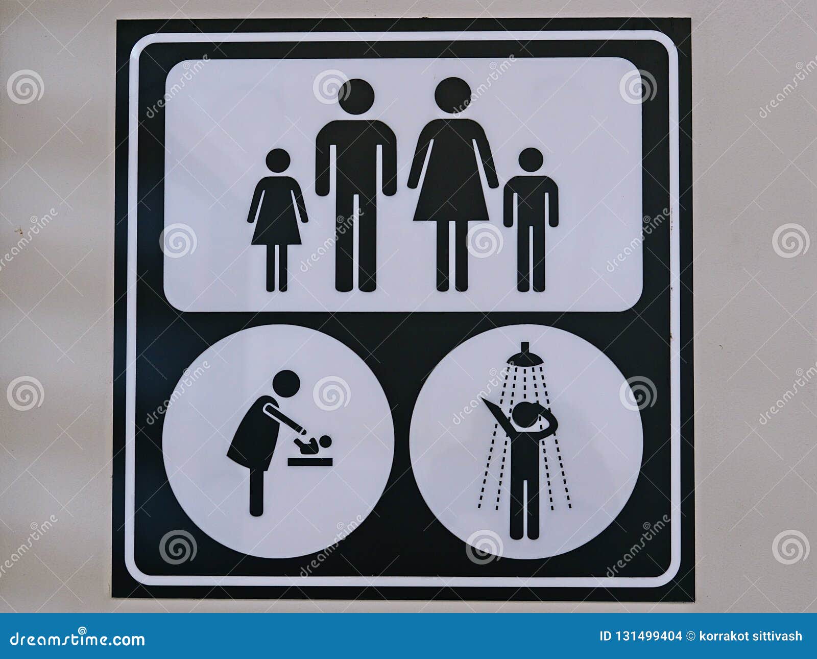 Public Restroom Signs for Men, Women, Children, Family, Diaper Changing ... Man And Woman Bathroom Symbol
